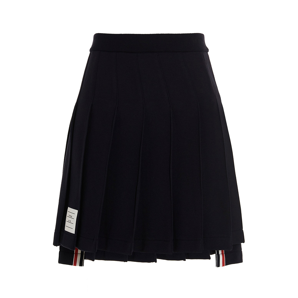 Dropped Back Pleated Mini Skirt
