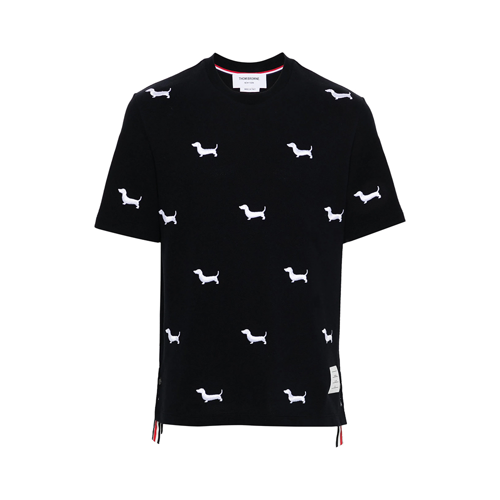 Thom Browne Hector Allover Classic Pique T-Shirt Navy – voilà.id