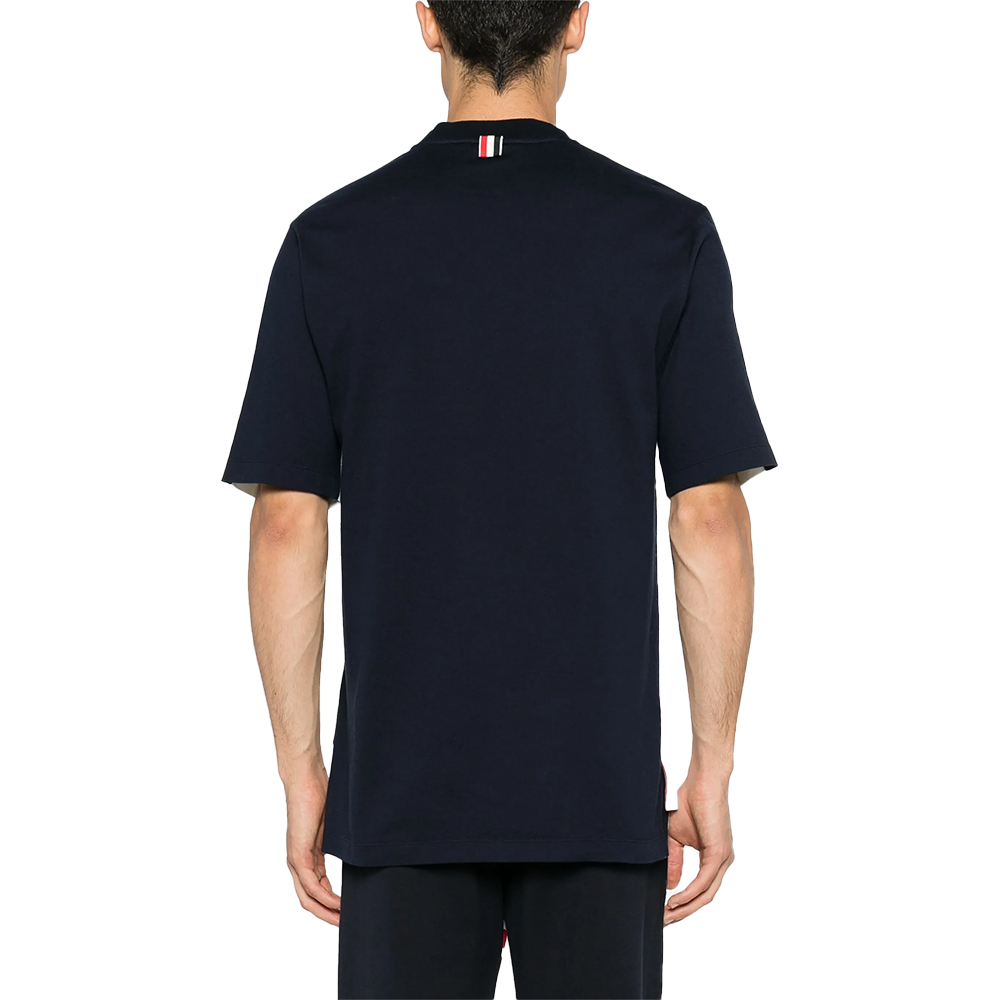 Thom Browne 4-Bar Color Block Jersey T-Shirt White – voilà.id