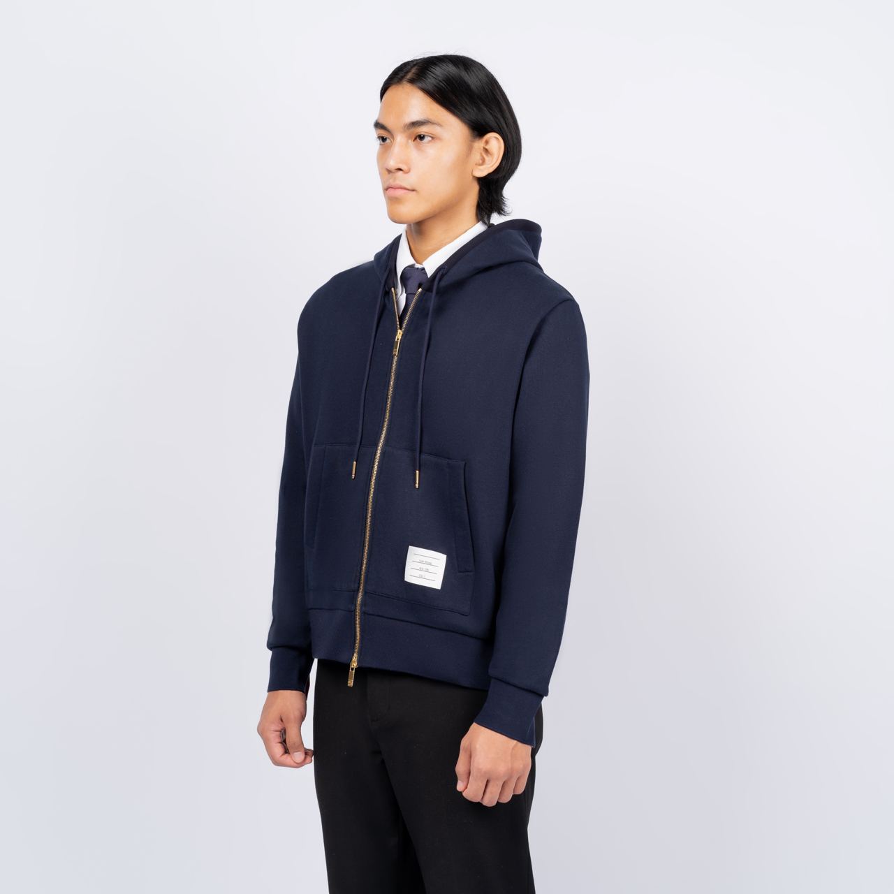 THOM BROWNE ナイロンジャケット SIZE 2 ネイビー Thom Browne Articulated Hooded Nylon Navy Blue Jacket | eBay