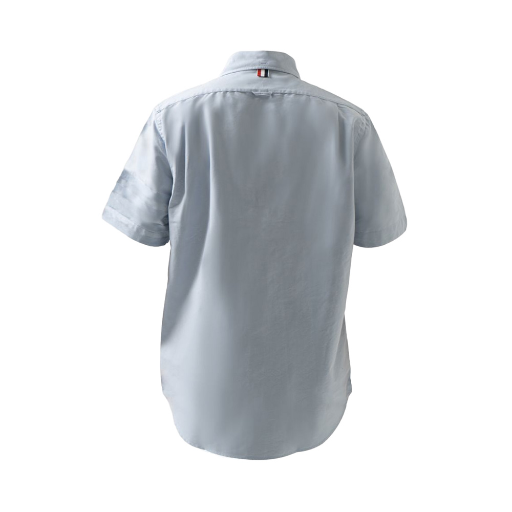 Tシャツ・カットソー THOM BROWNE FW24 4BAR SHIRT (MJS117A 06769415) Thom Browne RWB Stripe at Front Left Polo Shirt Medium Grey