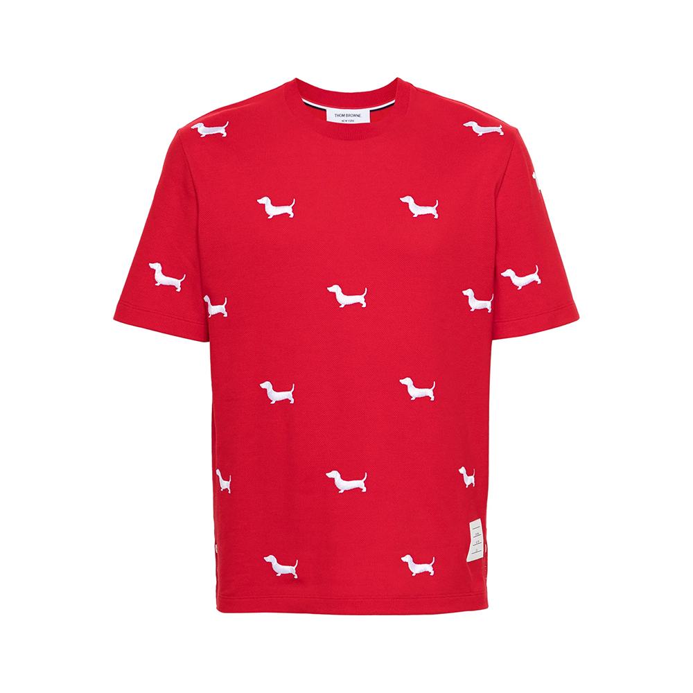 Thom Browne Hector Allover Classic Pique T-Shirt Navy – voilà.id