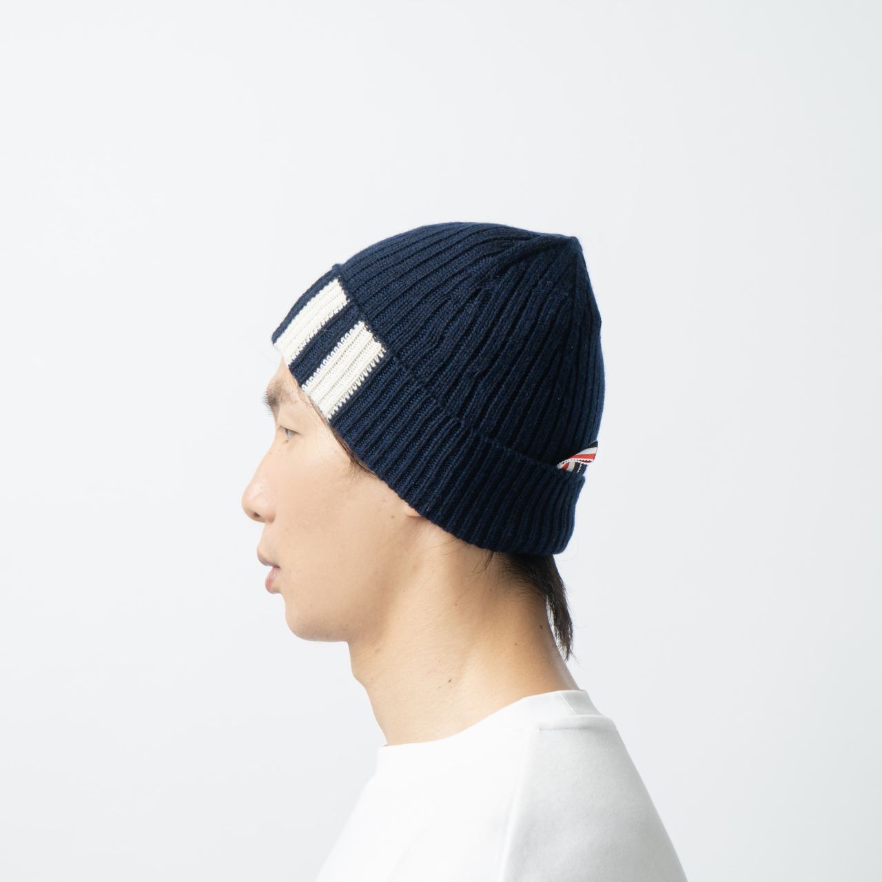 【送料&関税込】Thom Browne Knit Bell Hat Thom Browne 4-Bar Cashmere Rib Hat Navy – voilà.id