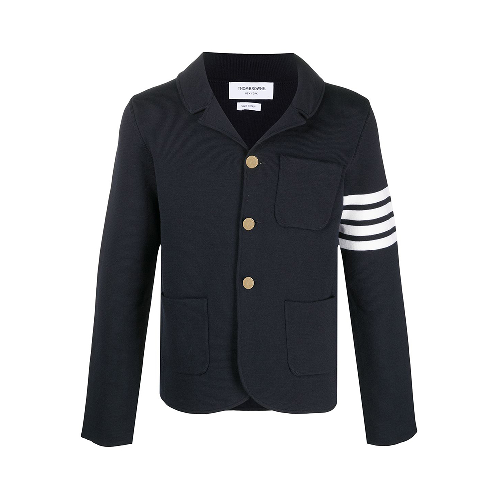 Thom Browne 4-Bar Wool Sport Coat Navy – voilà.id