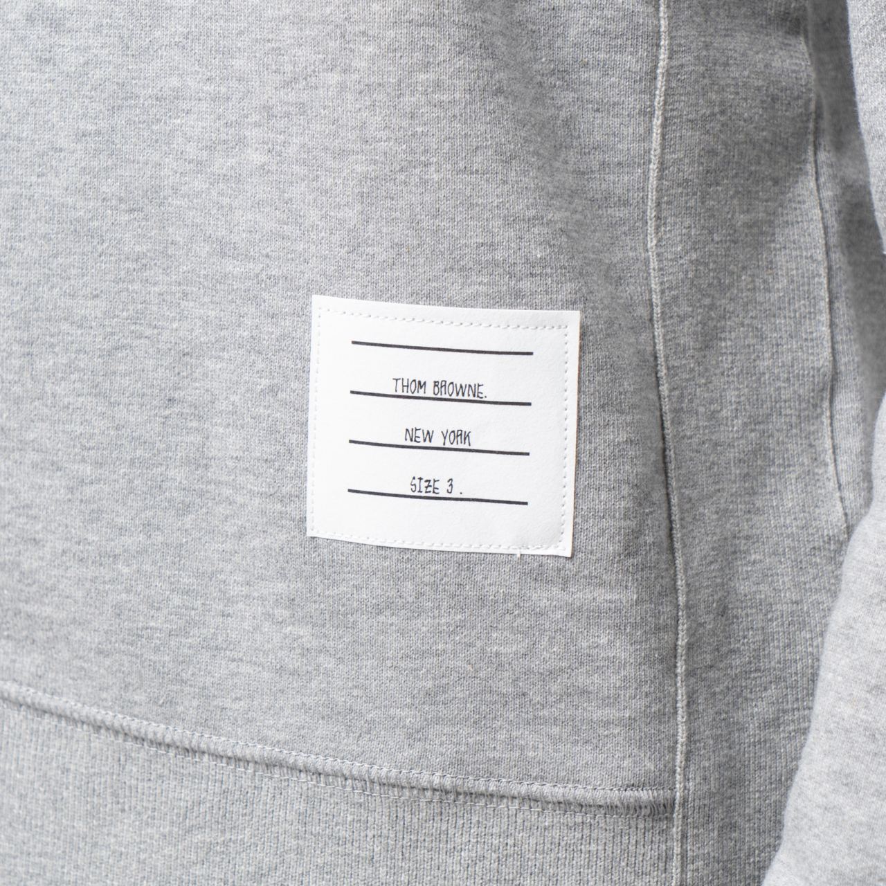 Thom Browne 4-Bar Loopback Jersey Sweatshirt Light Grey