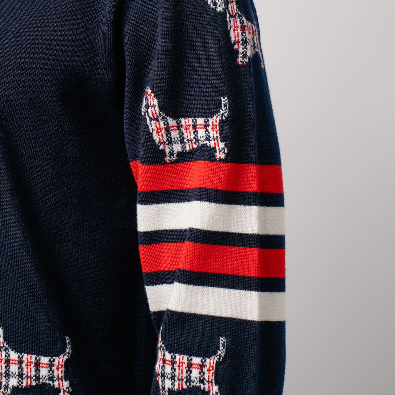 Thom Browne 4-Bar Hector Wool Sweater Grey – voilà.id