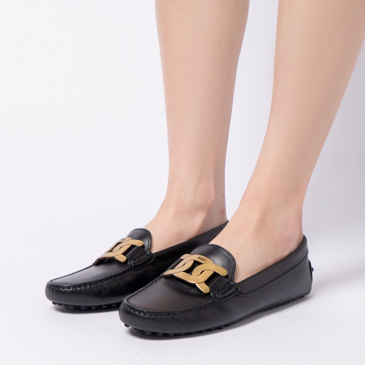 Tod's Chain Accessory Leather Kate Gommino Driving Shoes