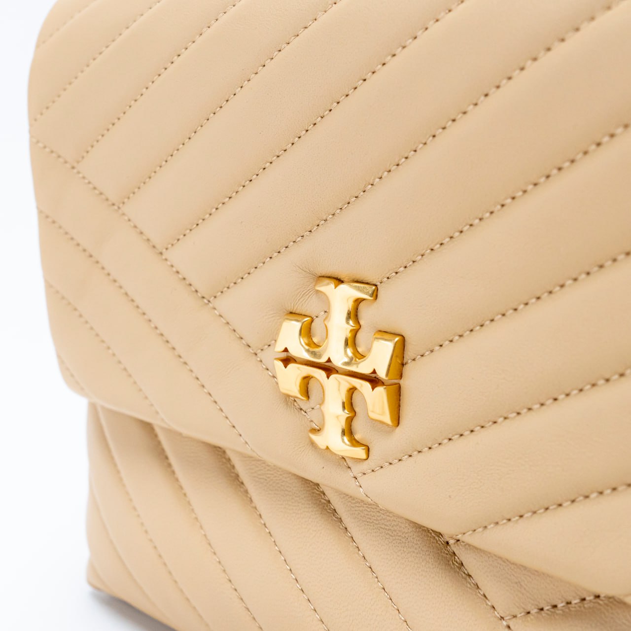 Tory Burch Kira Chevron Small Convertible Shoulder Bag Desert Dune