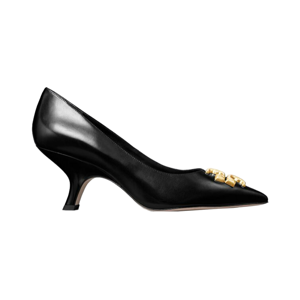 Tory Burch Eleanor 65 Angled Leather Pumps Black – voilà.id