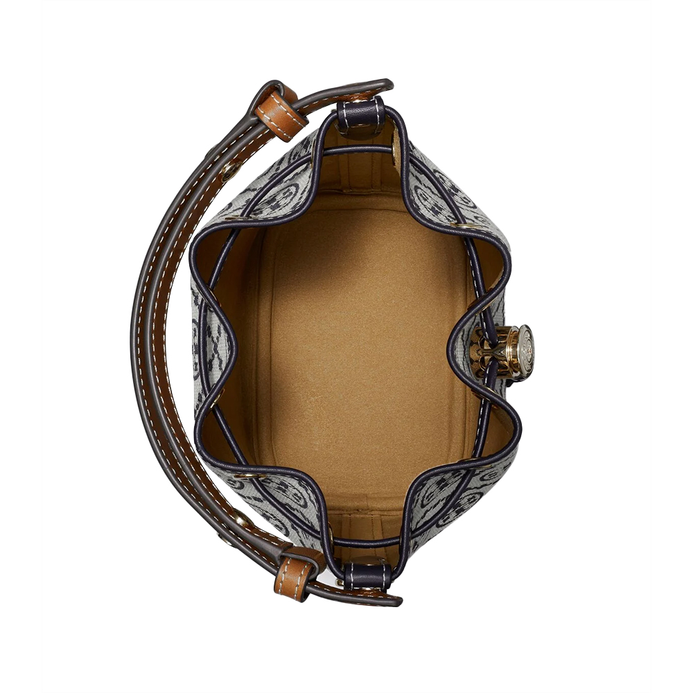 Disha Tory Burch Monogram Jacquard Bucket Bag T Monogram Mini