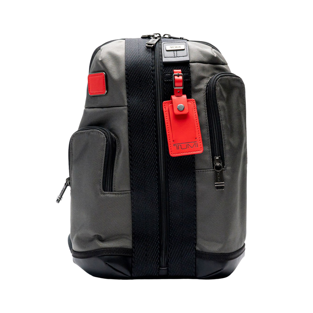 Tumi Higgins Sling Bag Canvas Grey Tag Red – voilà.id