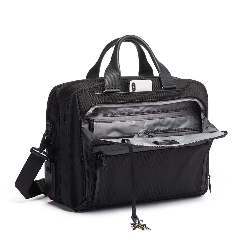Tumi Alpha Organizer Brief Laptop Bag Black – voilà.id