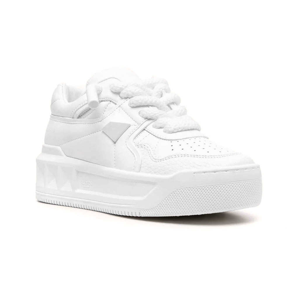 Valentino Garavani One Stud XL Nappa Sneakers Bianco White –