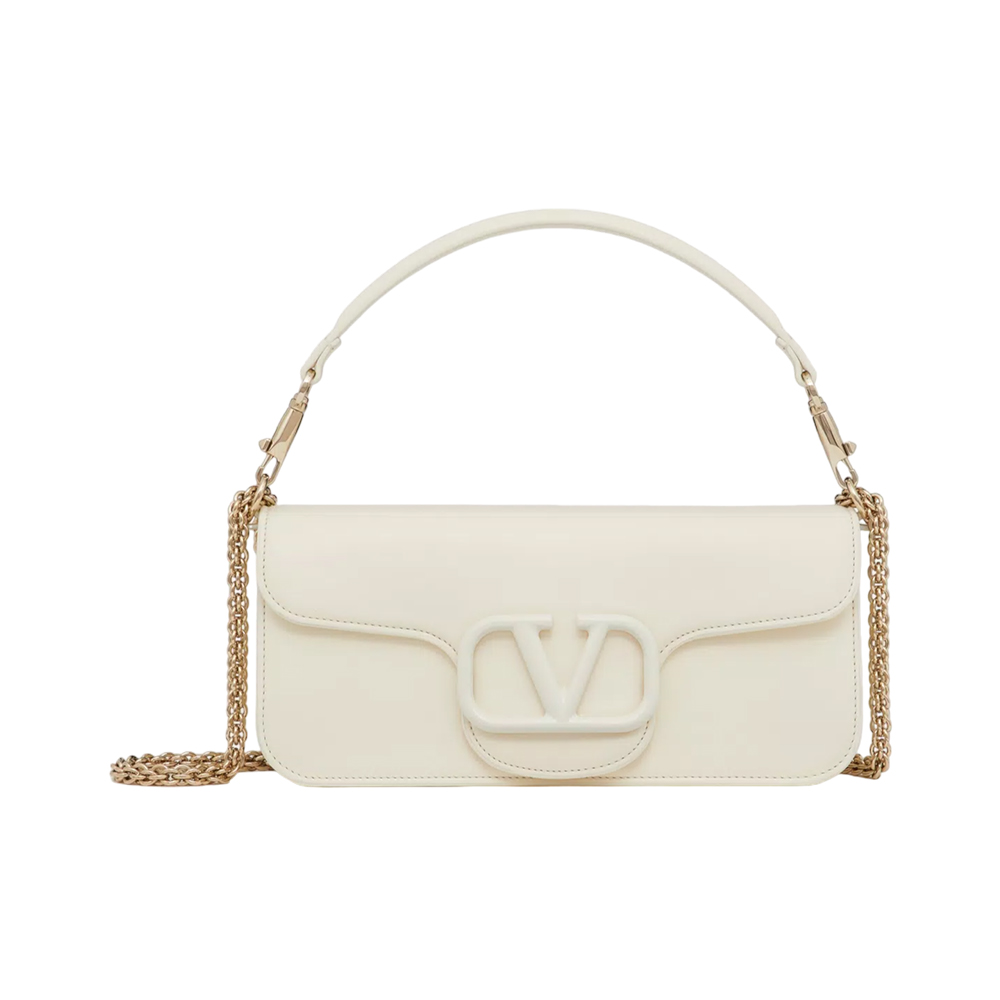 Valentino Garavani VLogo Signature Shoulder Bag Ivory –