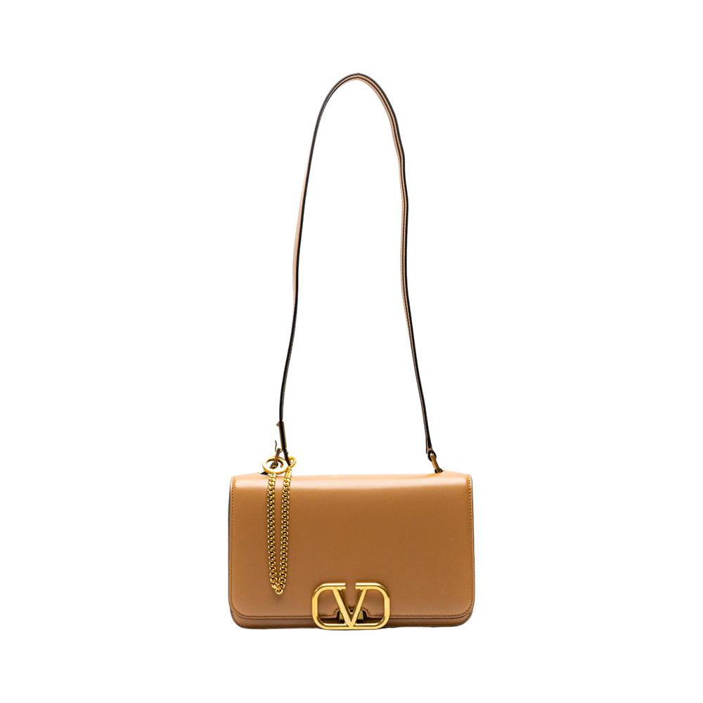 ショルダーバッグ・ポシェット Valentino Garavani Vlogo Signature Leather Shoulder Bag 9TO5 VLogo Signature leather shoulder bag in black