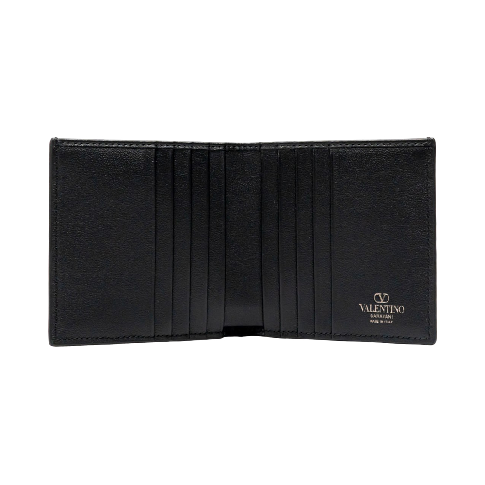 【VALENTINO GARAVANI】Black bi-fold Vlogo wallet with clip VALENTINO GARAVANI vlogo signature bi-fold Black Valentino