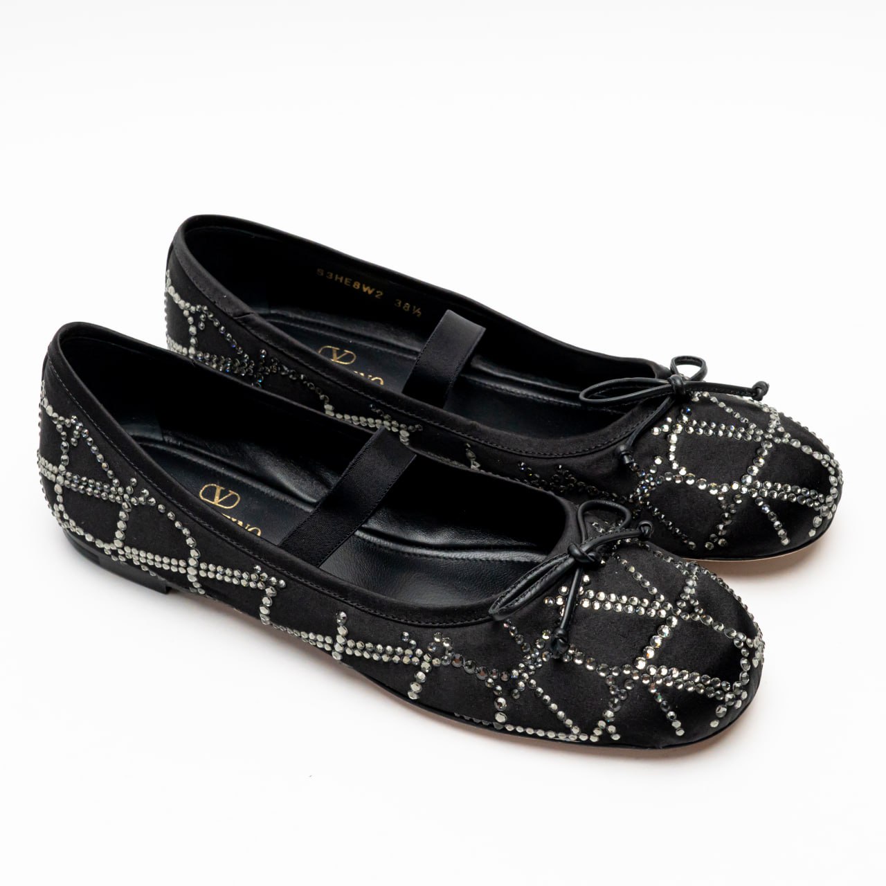 Valentino Garavani Toile Iconographe Ballerina With Crystals Black