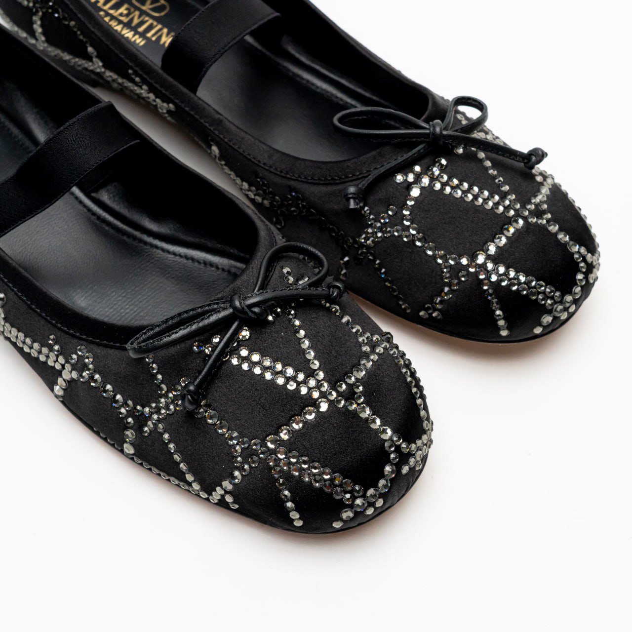 Valentino Garavani Toile Iconographe Ballerina With Crystals Black