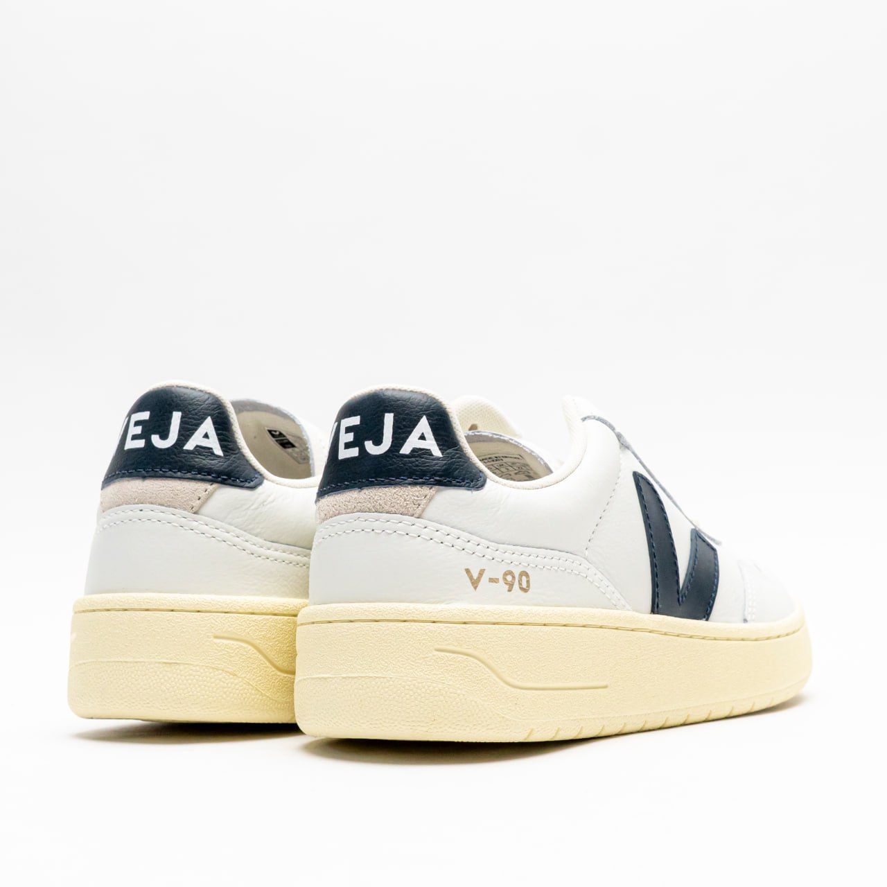 Veja V-90 Leather Sneakers White Nautico Women –