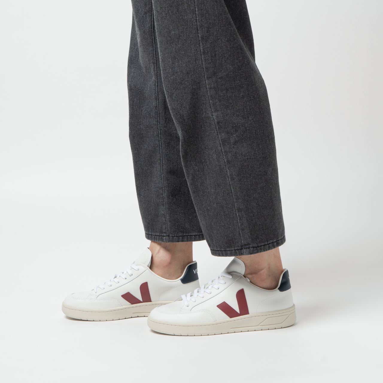 White Marsala Nautico Veja Leather Extra White Leather Veja V12