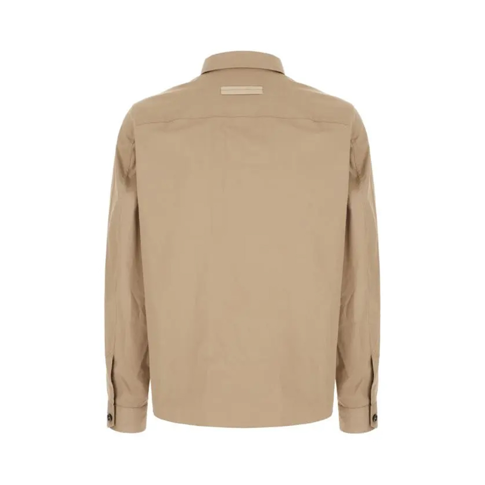 Zegna Oasi Cashmere Alba Overshirt Light Taupe Brown – voilà.id
