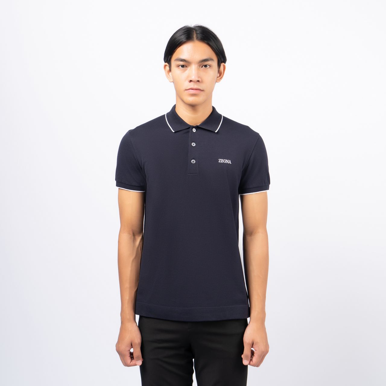 Tシャツ・カットソー ERMENEGILDO ZEGNA Men T Shirts E7358A5 B746 B09 412 Blue Zegna - Royal Blue Cotton T-Shirt | Mitchell Stores