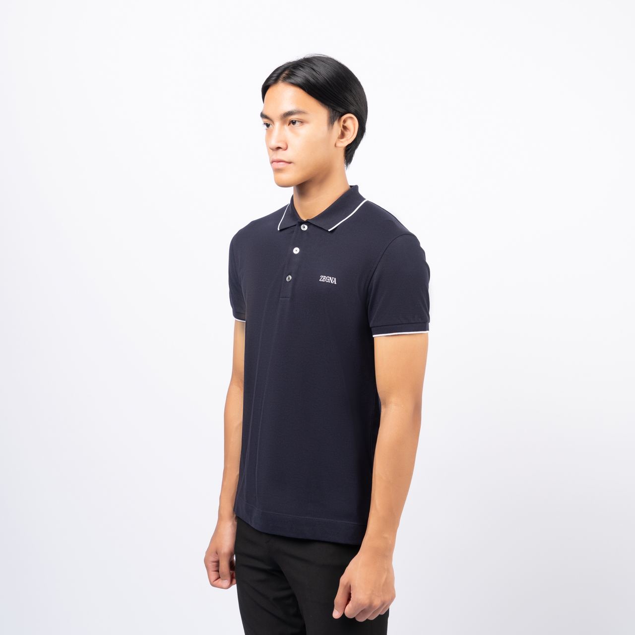 Tシャツ・カットソー ERMENEGILDO ZEGNA Men T Shirts E7358A5 B746 B09 412 Blue Ermenegildo Zegna men's blue t-shirt made of cotton and