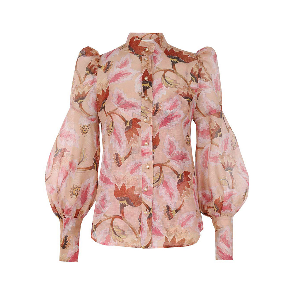 トップス MURRAL | FRAMED FLOWER BLOUSE FLORAL PRINT RUFFLED TOP - Multicolored | ZARA Canada