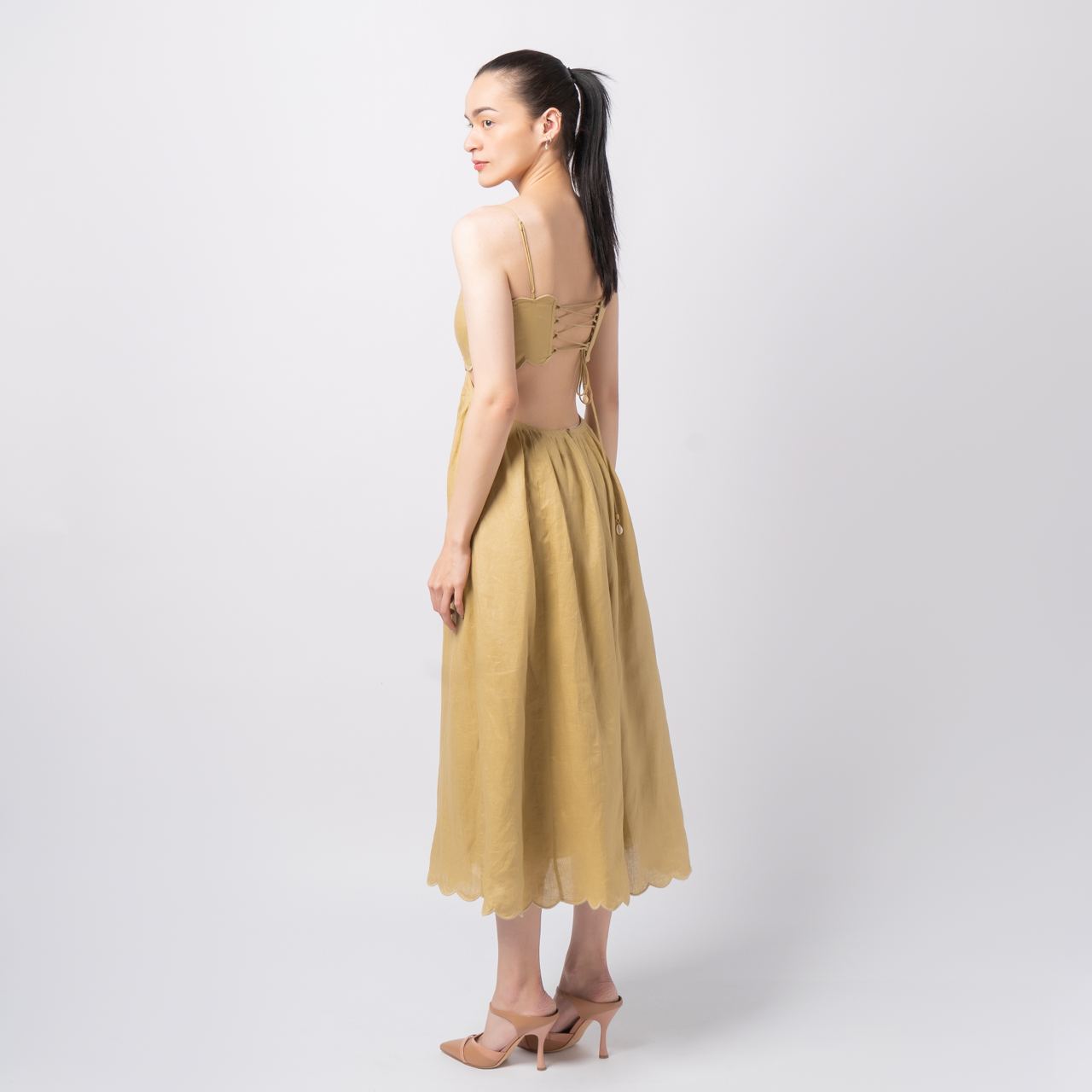 knee length dresses for ladies Rent ZIMMERMANN Jude Scallop Dress