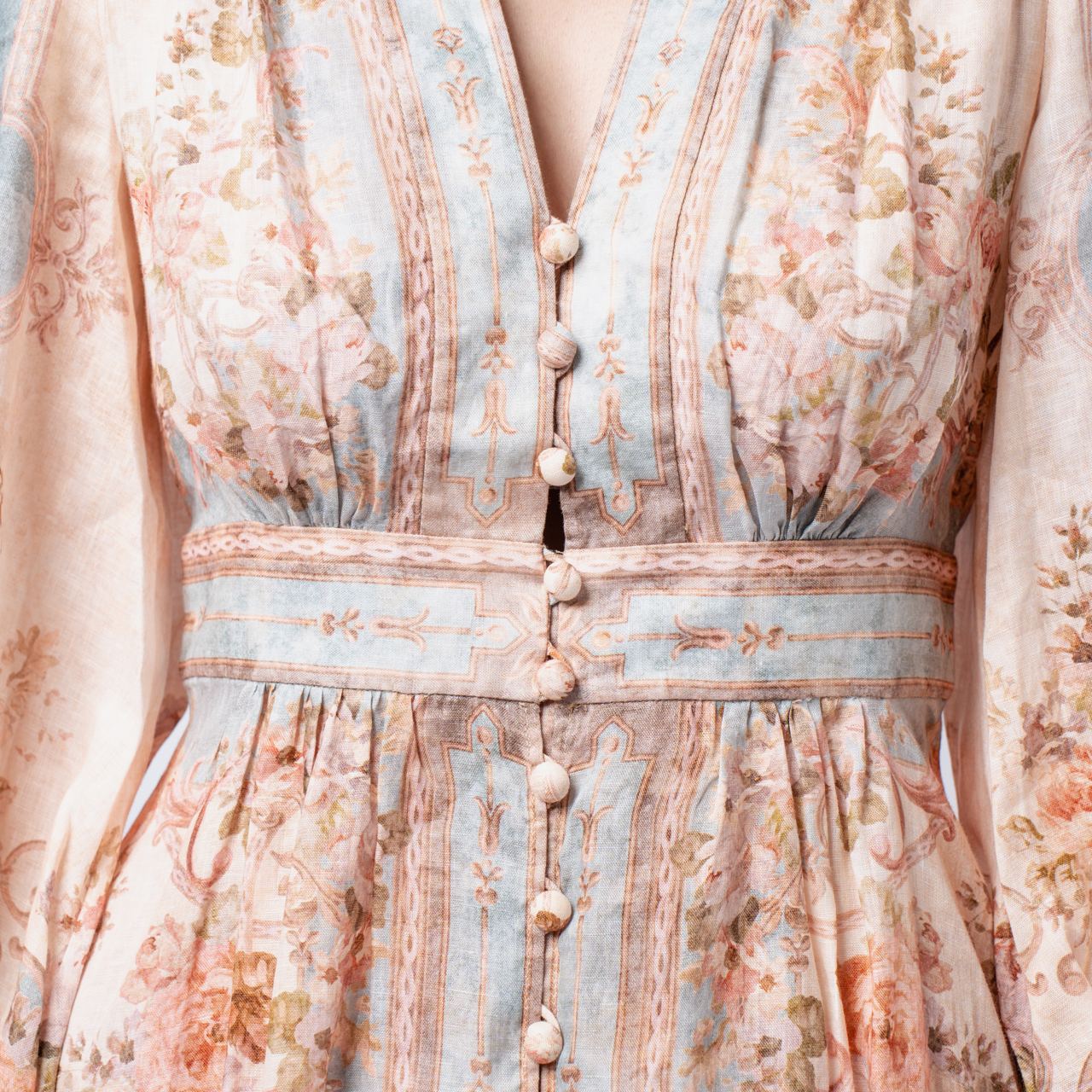 august plunge midi dress zimmermann Zimmermann August Plunge Midi Dress in Natural